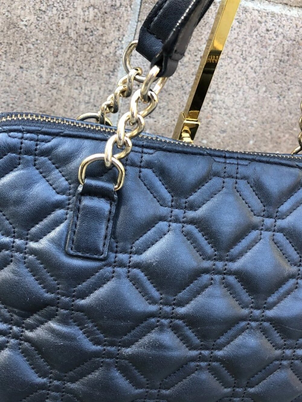 KATE SPADE Rachelle Astor Quilted Court Purse Women's Shoulder Bag Leather - Picture 5 of 16